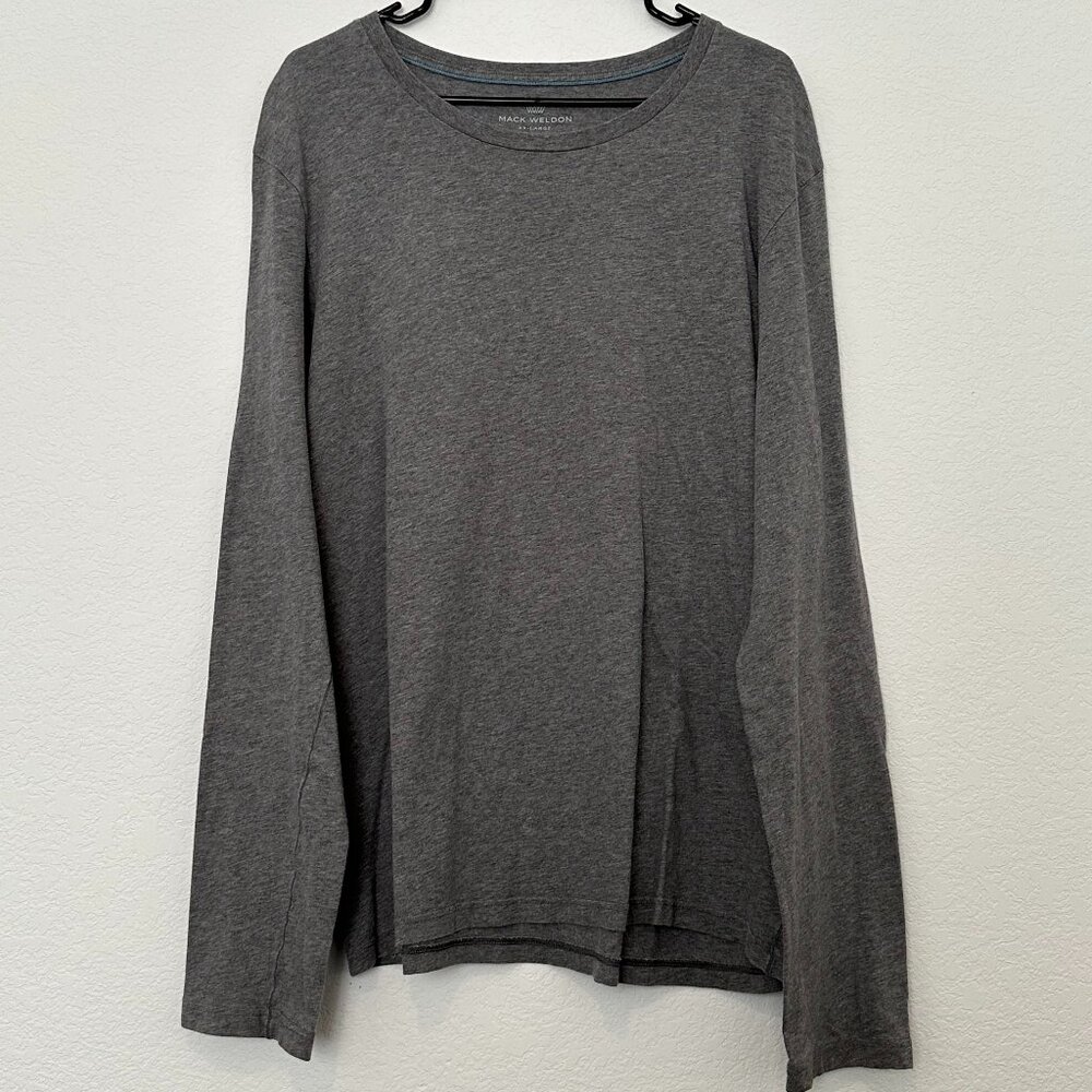 Mack Weldon Pima Heather Gray Long Sleeve